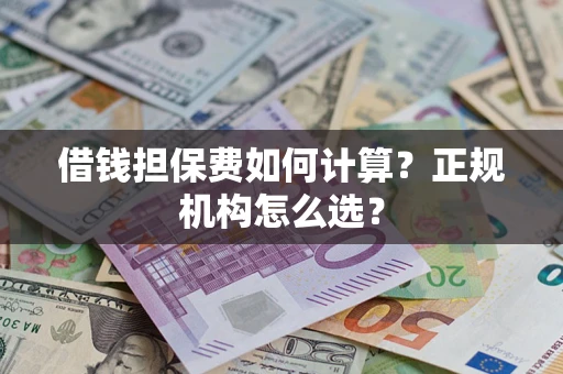 武汉借钱担保费如何计算？正规机构怎么选？