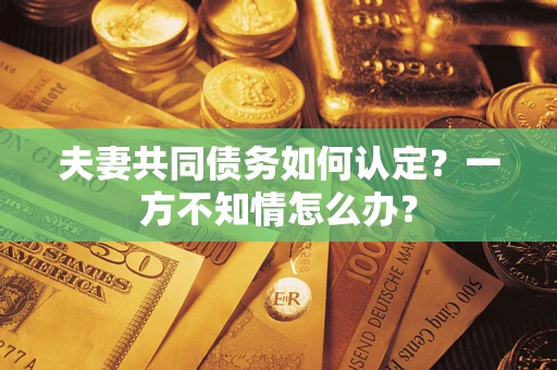 武汉夫妻共同债务如何认定？一方不知情怎么办？