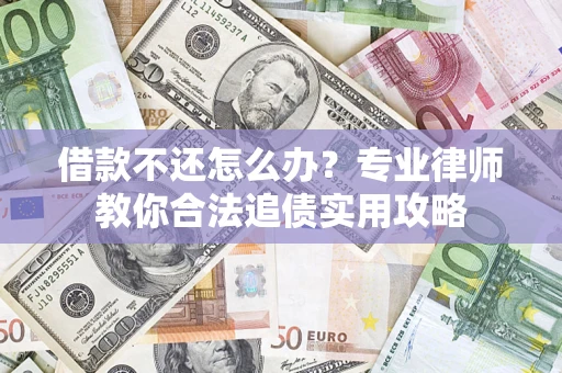 武汉借款不还怎么办？专业律师教你合法追债实用攻略